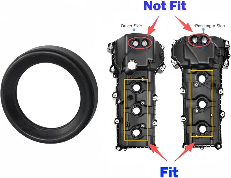 OCHIWAVE Engine Valve Cover Spark Plug Tube Seal, Valve Cover Gasket Seal for Ford Edge Taurus Escape Expedition Explorer F-150 Flex Focus Fusion for Lincoln MKC MKS MKT MKX BR3Z-6C535-B BR3Z6C535B - Image 2